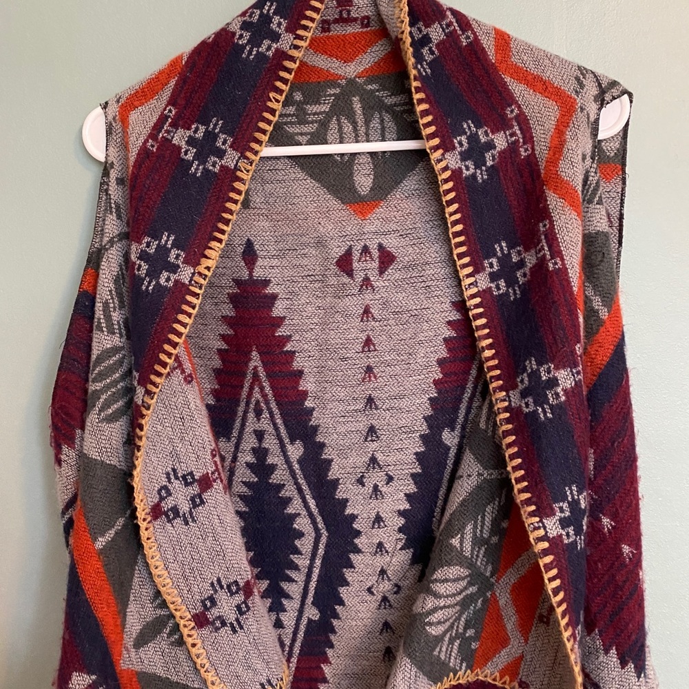 Santa Fe style lightweight cover vest / pancho